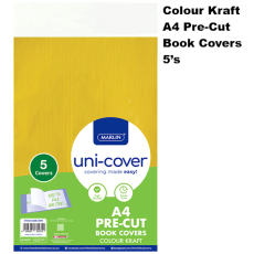 Marlin Kids Colour Kraft Pre-cut book covers A4 5's